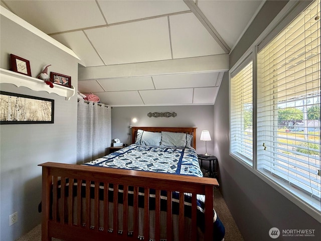 877 Mount Olympus Ave SE, Ocean Shores, WA 98569 - bedroom with lofted ceiling and carpet flooring