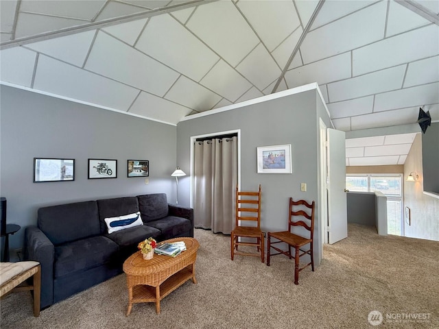 877 Mount Olympus Ave SE, Ocean Shores, WA 98569 - carpeted living area featuring vaulted ceiling