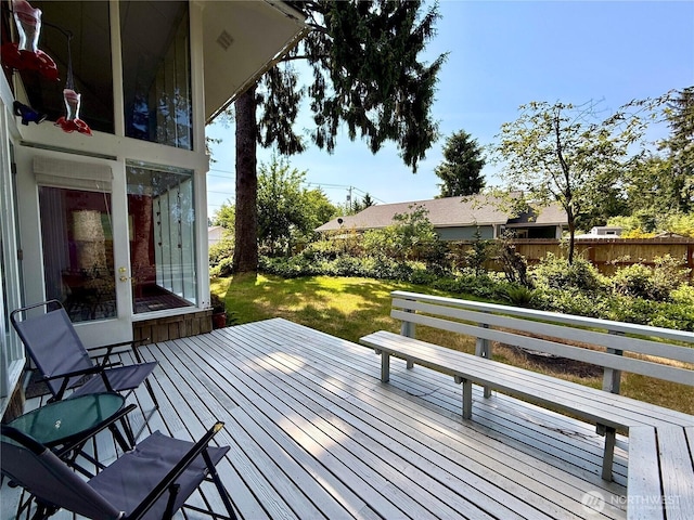 877 Mount Olympus Ave SE, Ocean Shores, WA 98569 - wooden terrace featuring french doors