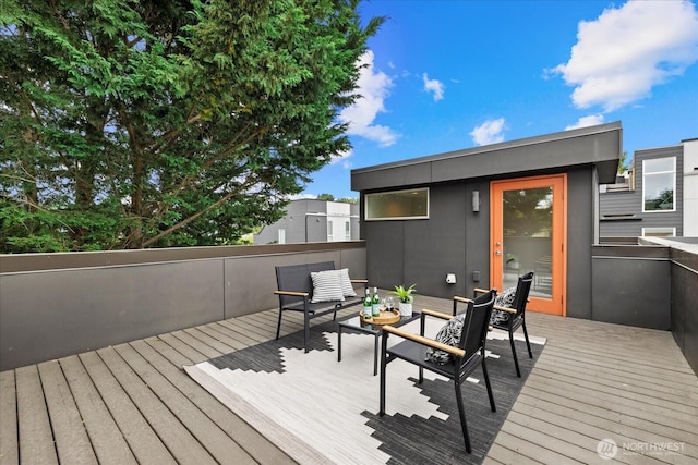 1110 Martin Luther King Jr Way S Unit A, Seattle, WA 98144 - wooden deck featuring outdoor lounge area