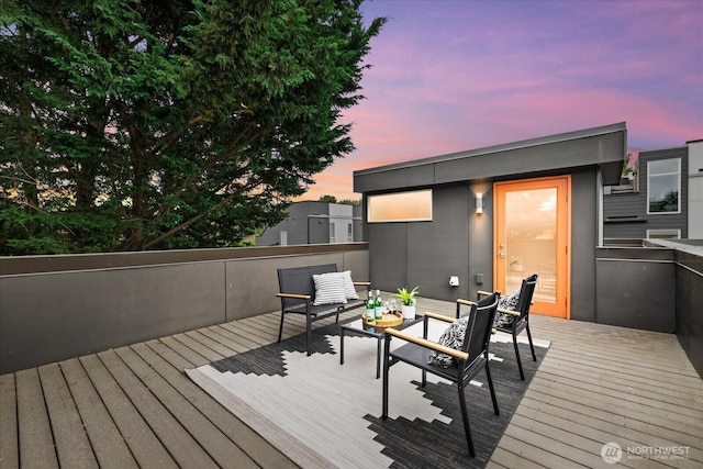 1110 Martin Luther King Jr Way S Unit A, Seattle, WA 98144 - wooden terrace featuring an outdoor living space