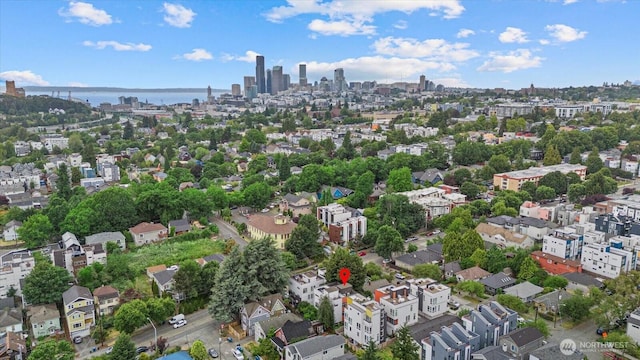 1110 Martin Luther King Jr Way S Unit A, Seattle, WA 98144 - aerial view of property's location with city skyline and a nearby body of water