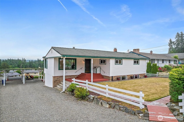 29432 59th Ave S, Auburn, WA 98001 - ranch-style home with a chimney and a carport
