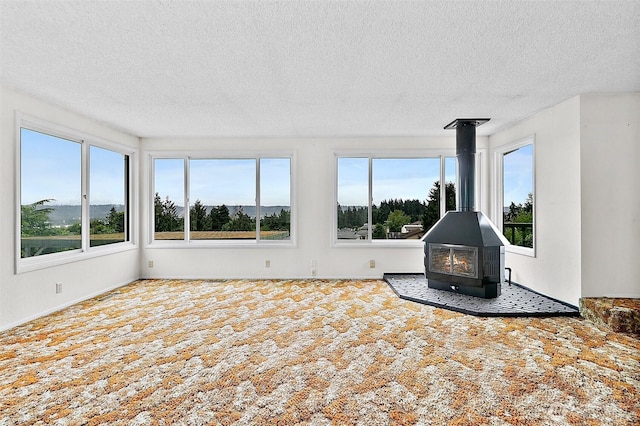 29432 59th Ave S, Auburn, WA 98001 - unfurnished sunroom with a wood stove and healthy amount of natural light