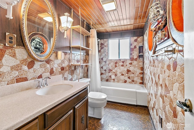 29432 59th Ave S, Auburn, WA 98001 - full bath with wooden ceiling, vanity, and shower / bath combo