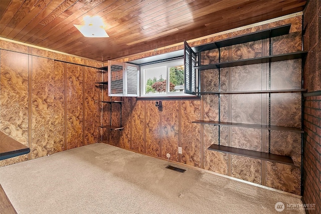 29432 59th Ave S, Auburn, WA 98001 - below grade area featuring wood walls, carpet, and wood ceiling