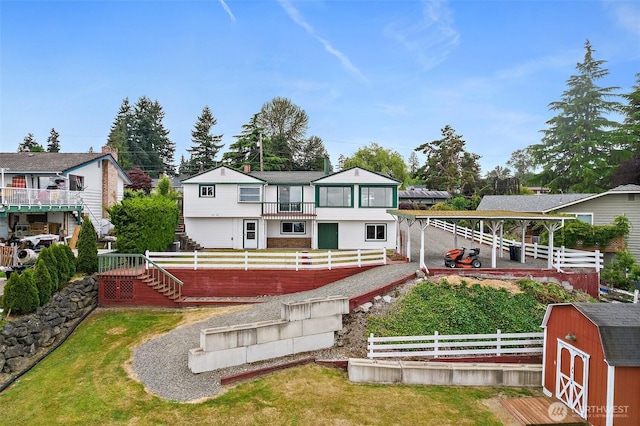 29432 59th Ave S, Auburn, WA 98001 - rear view of property featuring a shed and stairway