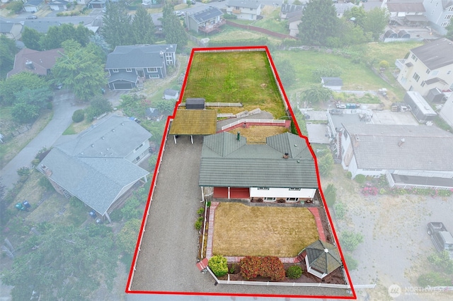 29432 59th Ave S, Auburn, WA 98001 - aerial perspective of suburban area with property parcel outlined