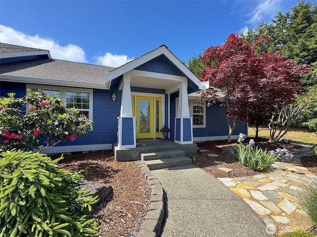 206 Buckhorn, Sequim, WA 98382 - view of exterior entry featuring roof with shingles