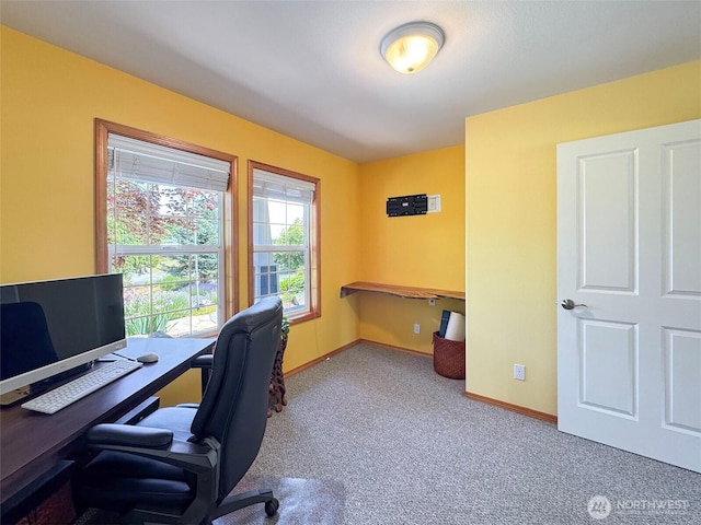 206 Buckhorn, Sequim, WA 98382 - carpeted home office featuring baseboards