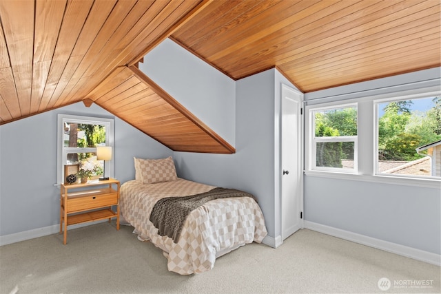 13527 23rd Ave NE, Seattle, WA 98125 - carpeted bedroom with wood ceiling and lofted ceiling