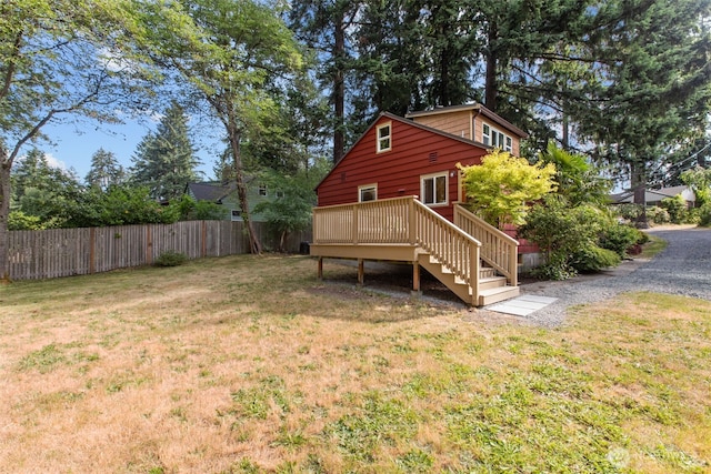 13527 23rd Ave NE, Seattle, WA 98125 - rear view of house featuring a deck and stairs