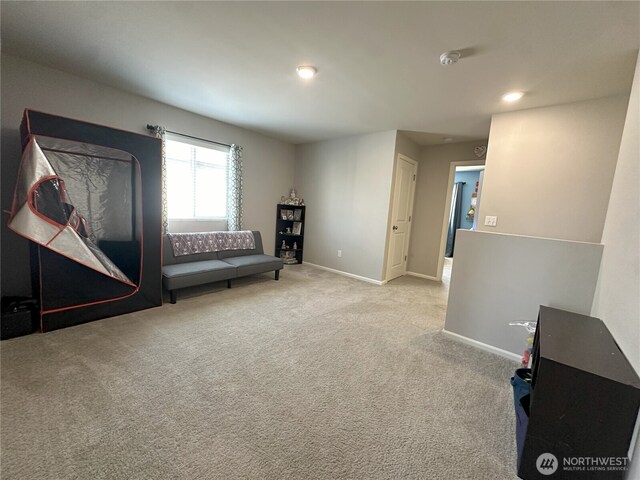 9151 Viola St SE, Tumwater, WA 98501 - living area featuring carpet flooring and recessed lighting