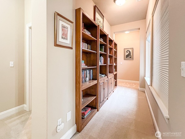 8621 Bainbridge Loop NE, Lacey, WA 98516 - corridor with light colored carpet and baseboards