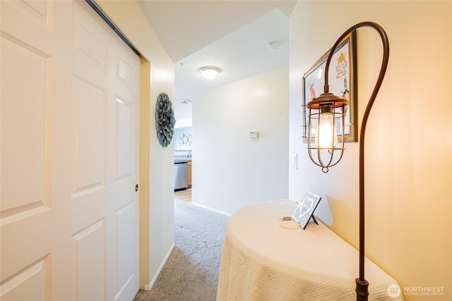 3201 Pacific Ave Unit 403, Tacoma, WA 98418 - corridor with light carpet and baseboards