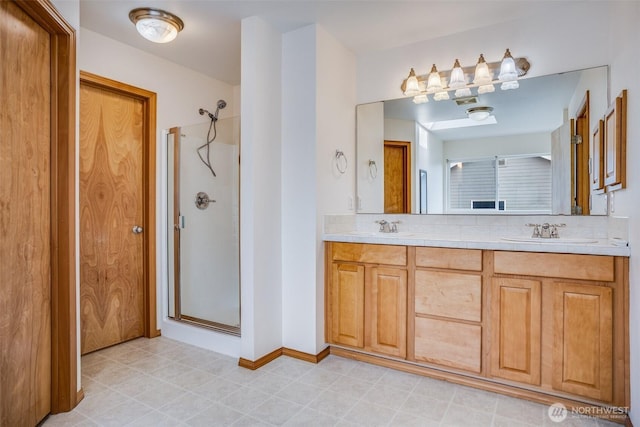 807 Williams St NW, Orting, WA 98360 - full bath featuring a shower stall and double vanity