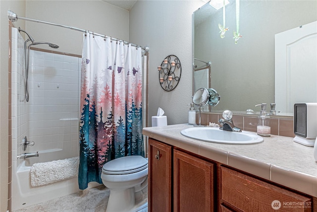 17612 19th Ave E Unit 83, Spanaway, WA 98387 - full bathroom with vanity and shower / bath combo with shower curtain