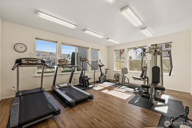 17612 19th Ave E Unit 83, Spanaway, WA 98387 - workout area with wood finished floors and plenty of natural light