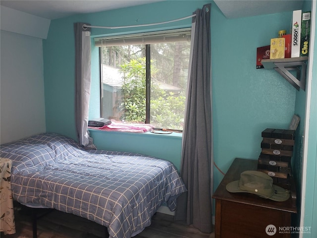70 NE Wanda Ln, Belfair, WA 98528 - bedroom with wood finished floors