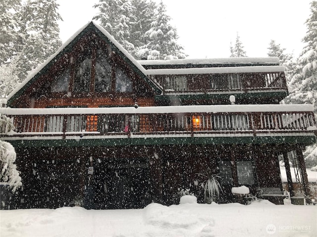 70 NE Wanda Ln, Belfair, WA 98528 - view of snow covered rear of property