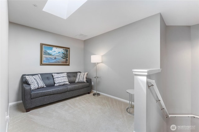 7103 Hazel Pl SE, Auburn, WA 98092 - living room with carpet floors and a skylight