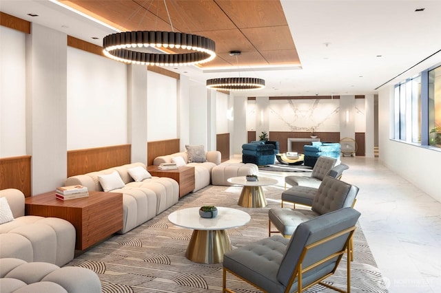 800 Columbia St Unit 2309, Seattle, WA 98104 - lobby featuring a wainscoted wall and wooden walls