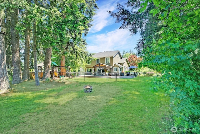 12118 261st Ave E, Buckley, WA 98321 - view of yard with a playground and a gazebo