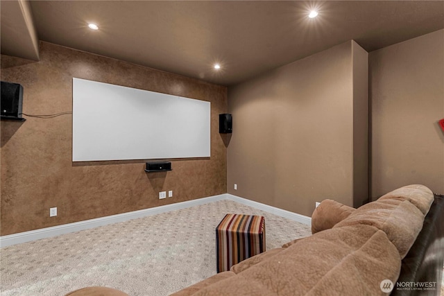 1075 Ridge Crest Dr, Wenatchee, WA 98801 - carpeted cinema room featuring recessed lighting and baseboards