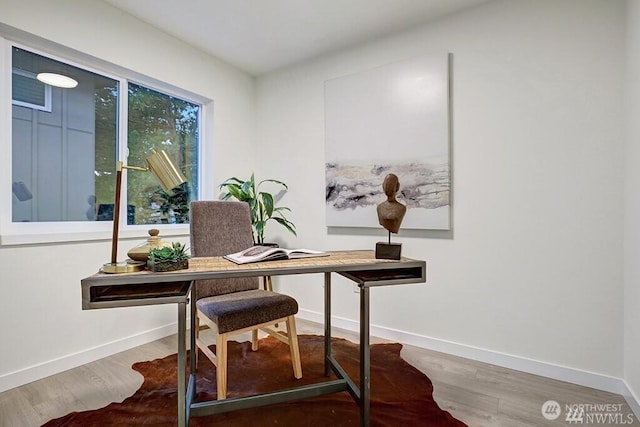 8707 116th Ave NE Unit A, Kirkland, WA 98033 - office area featuring wood finished floors