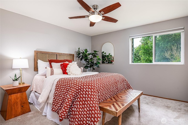21305 50th Ave W Unit B2, Mountlake Terrace, WA 98043 - carpeted bedroom with baseboards and ceiling fan