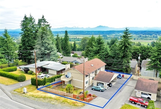 6003 Broadway, Everett, WA 98203 - aerial view of property's location featuring mountains and property parcel outlined