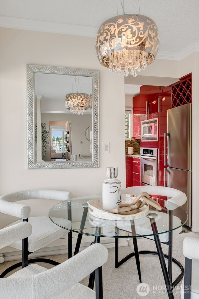1200 Boylston Ave Unit 901, Seattle, WA 98101 - dining room with crown molding and a chandelier