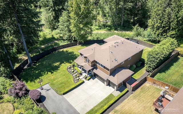 1141 Bell Hill Pl, Dupont, WA 98327 - view from above of property with a forest