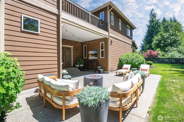 1141 Bell Hill Pl, Dupont, WA 98327 - patio / terrace with a patio and an outdoor fire pit