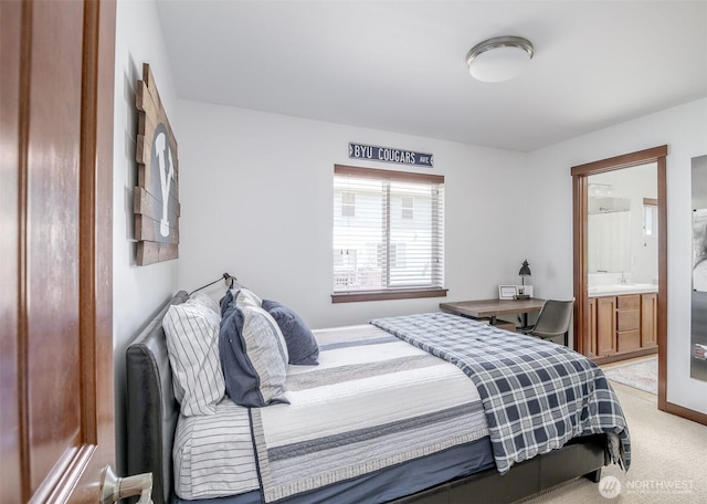 1141 Bell Hill Pl, Dupont, WA 98327 - bedroom with light colored carpet and connected bathroom