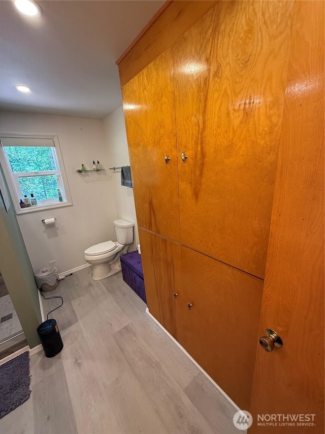 5645 Lento Pl SE, Olympia, WA 98513 - bathroom with wood finished floors and recessed lighting