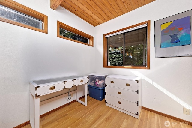 662 E Stadium Beach Rd E, Grapeview, WA 98546 - sitting room with light wood-type flooring and wooden ceiling