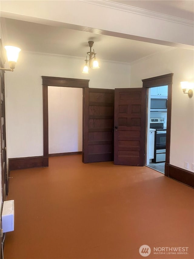 3722 Oakes Ave, Everett, WA 98201 - carpeted spare room with crown molding