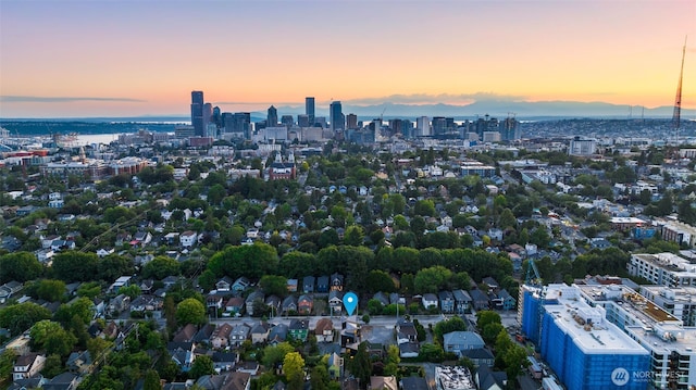 926 23rd Ave, Seattle, WA 98122 - aerial view at dusk of a view of city