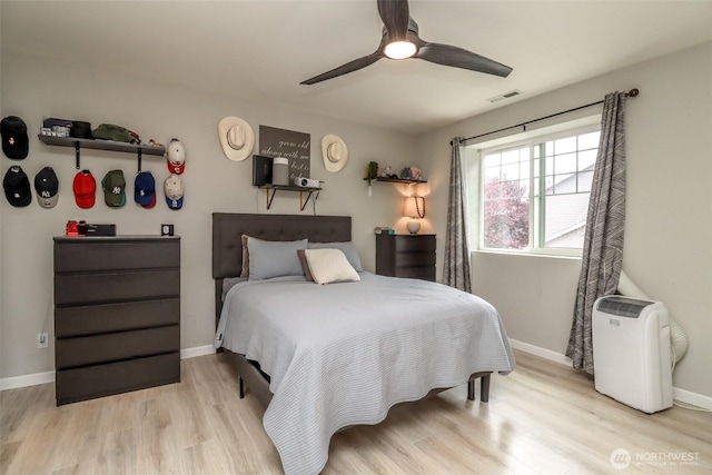 6530 Newaukum Pl NE, Bremerton, WA 98311 - bedroom with light wood-style floors and ceiling fan