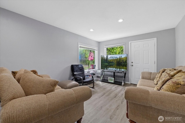 20102012 Dickinson Ave NW, Olympia, WA 98502 - living area with recessed lighting and light wood-type flooring