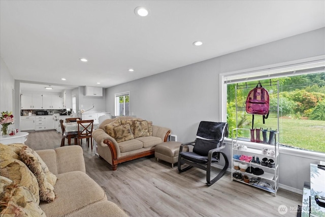 20102012 Dickinson Ave NW, Olympia, WA 98502 - living area with recessed lighting and light wood finished floors