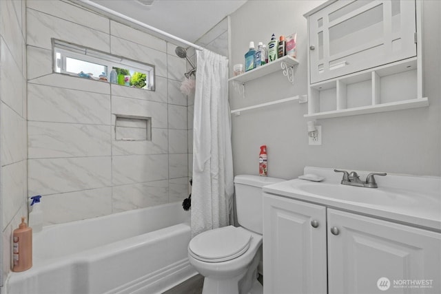 20102012 Dickinson Ave NW, Olympia, WA 98502 - bathroom with shower / bathtub combination with curtain and vanity