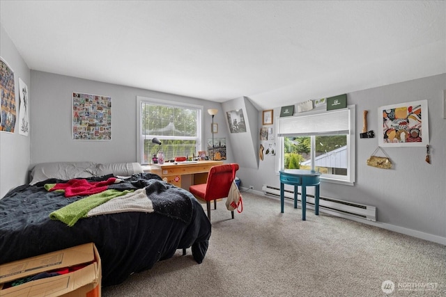 20102012 Dickinson Ave NW, Olympia, WA 98502 - bedroom with a baseboard heating unit and carpet flooring