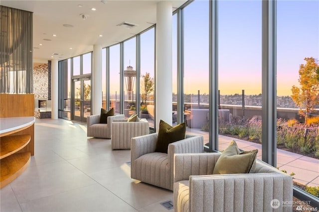 2510 6th Ave Unit 2306, Seattle, WA 98121 - building lobby featuring floor to ceiling windows