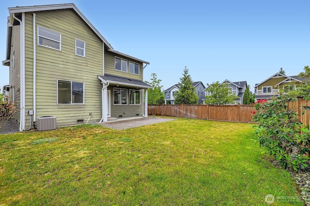 3720 195th Pl SE, Bothell, WA 98012 - rear view of house featuring a patio area, a fenced backyard, a residential view, and crawl space