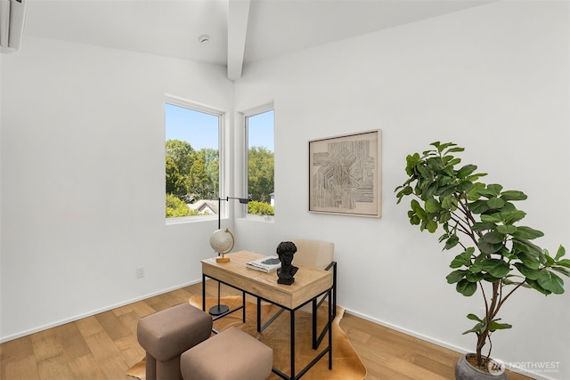 930 23rd Ave, Seattle, WA 98122 - office featuring wood finished floors and beam ceiling