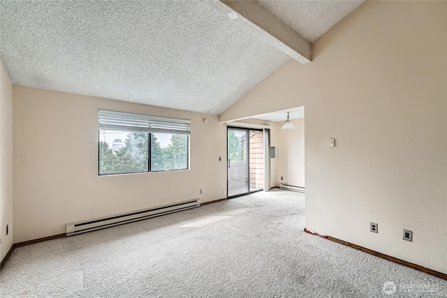 4802 S 187th Pl Unit A305, Seatac, WA 98188 - unfurnished room with baseboard heating, carpet flooring, and a textured ceiling