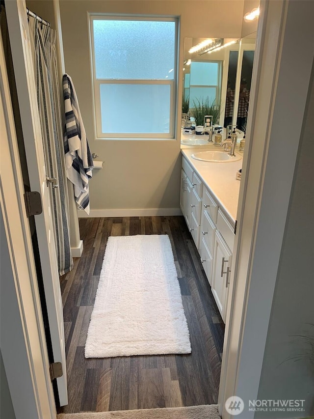 217 San Remo Ln, Chelan, WA 98816 - full bath featuring double vanity and wood finished floors