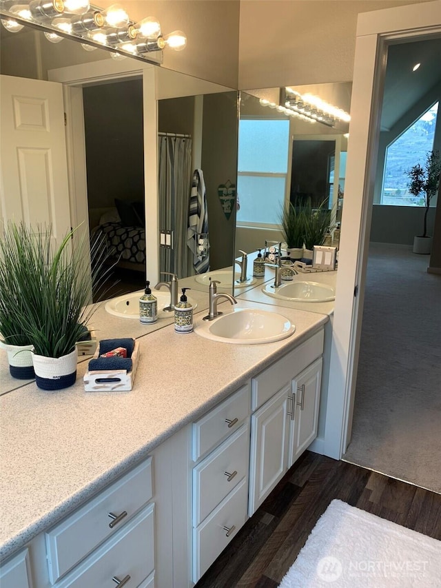 217 San Remo Ln, Chelan, WA 98816 - full bath with vanity and wood finished floors
